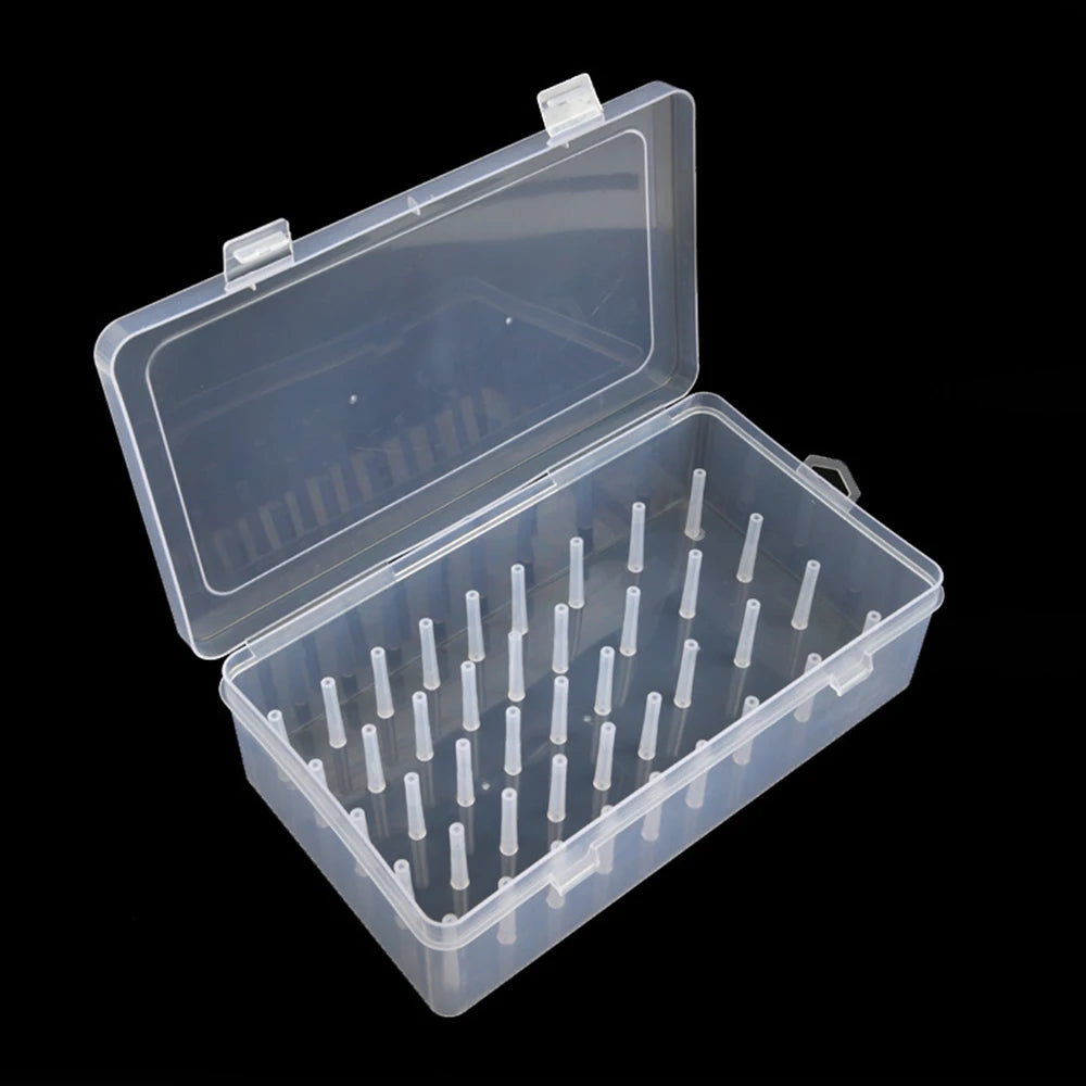 The LaceMaker Diary organizer for thread spools shown with multiple colorful thread spools arranged neatly.