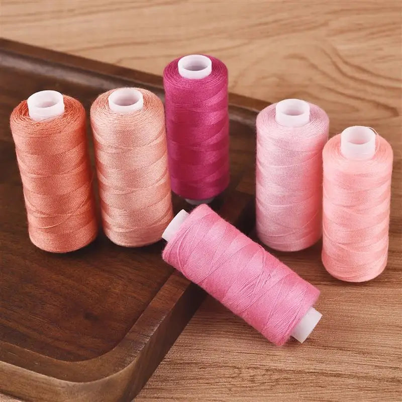 Set di 6 spolette di filo colorato di The LaceMaker Diary, vibrant threads for sewing and crafting projects.